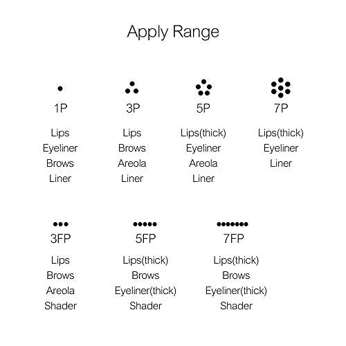 Charme Princesse eyebrow tattoo Needles 1R/1P Tattoo Machine Pen Cartridge Needle for Eyebrow Eyeliner Lip 10pcs/Set (EN40-1R)