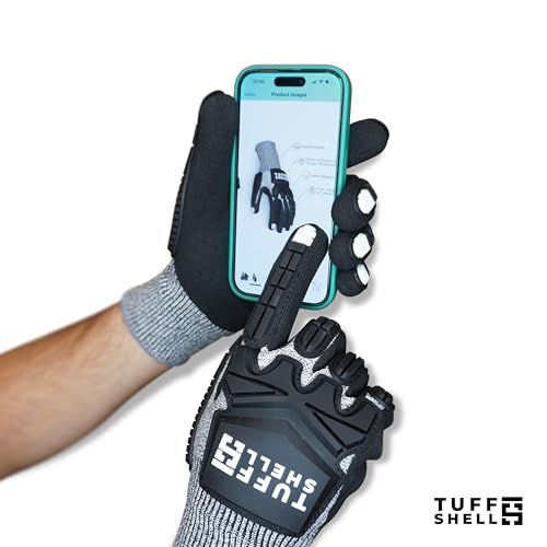 Tuff Shell Cut Resistant Lobstering Gloves, Touchscreen Capable, Crab Gloves, Diving Gloves, Lobster Diving Gloves, Spearfishing Glove (Large)