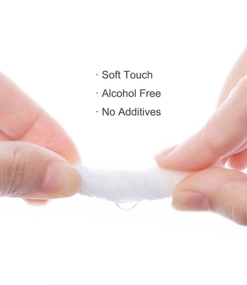 110ct- HUNWEY Saline Wipes Cleansing Face Eye Wound Aftercare Swabs Unscented for Baby Aldult Travel Individual Packet