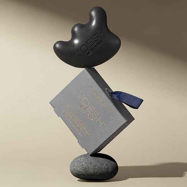 VOESH Gua Sha Cleansing Bar - Niacinamide, Vegan Probiotics, Rosemary Oil & Charcoal Powder - Cruelty Free, K-Beauty Korean Skincare Clean Ingredients & Organic Extracts - (3.7oz Bar)