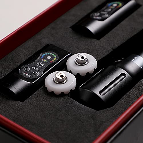 HAWINK Rotary Wireless Tattoo Machine Pen Kit Coreless Motor with 900mAh Two Battery 3 Boxes Cartridges 2 Stroke Cam CNC-M-WE-EN05CKIT