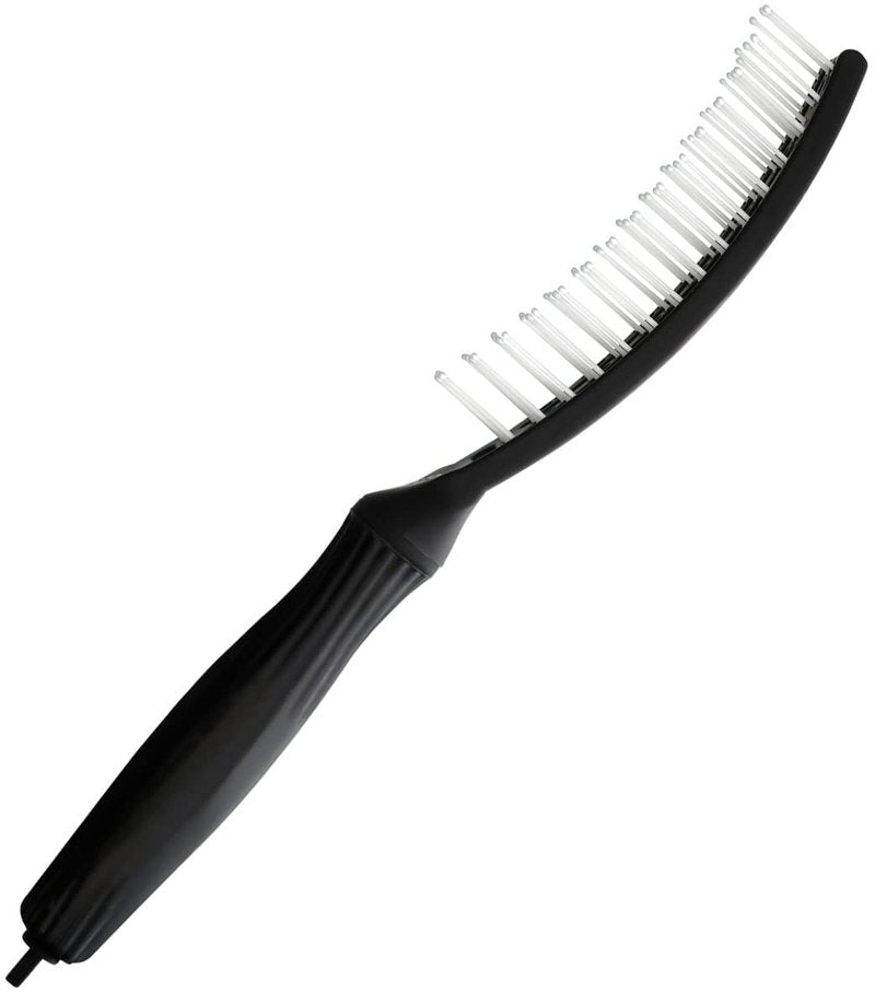 Olivia Garden Finger Brush Scalp-Hugging & Vented Paddle Hair Brush FB - Purple Silver