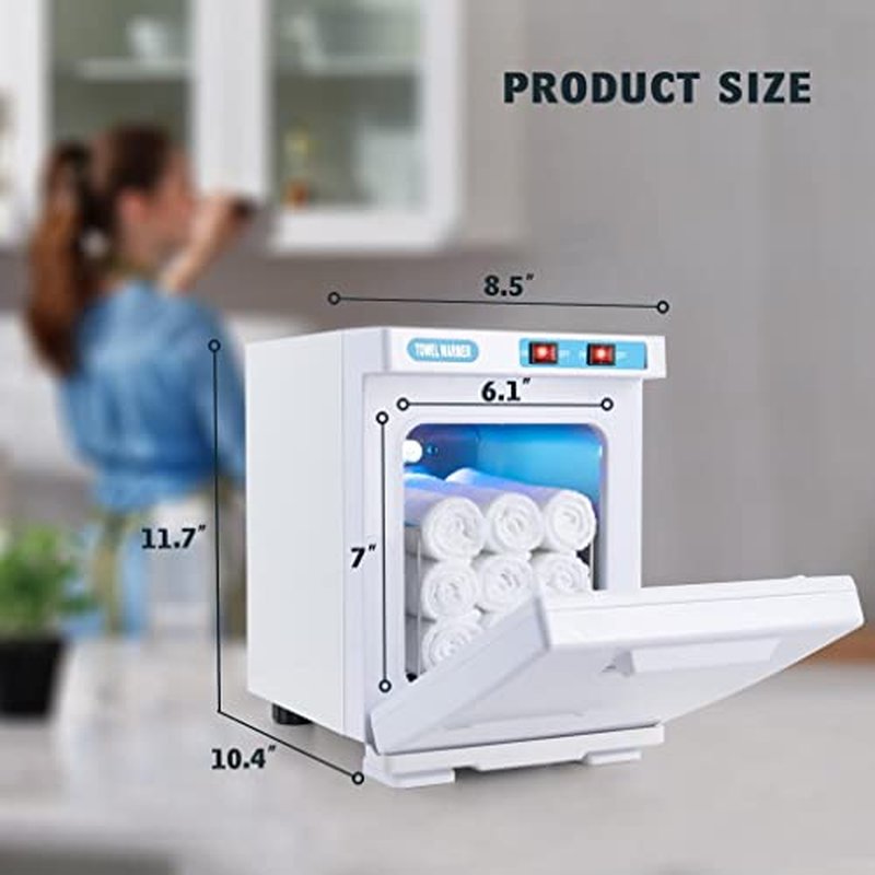 Artist hand Hot Towel Warmer for Spa Facials Salon, 5L Small Hot Towel Warmer Cabinet for Bathroom, Barber Esthetician, and Family Use (5L/White)