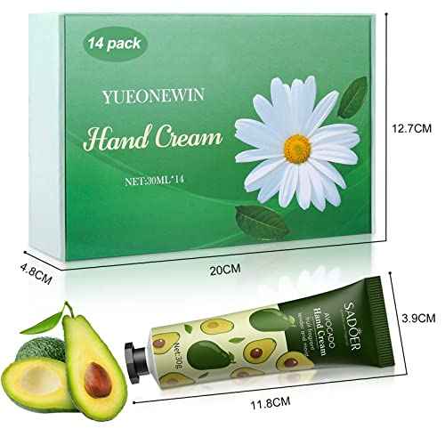 Hand Cream Gifts Set For Women, 14 Pack Natural Plant Fragrance Mini Hand Lotion For Dry Cracked Hands, Travel Size Hand Care Moisturizing Hand Cream Bulk Gift Set For Mom Girlfriend Girls Her