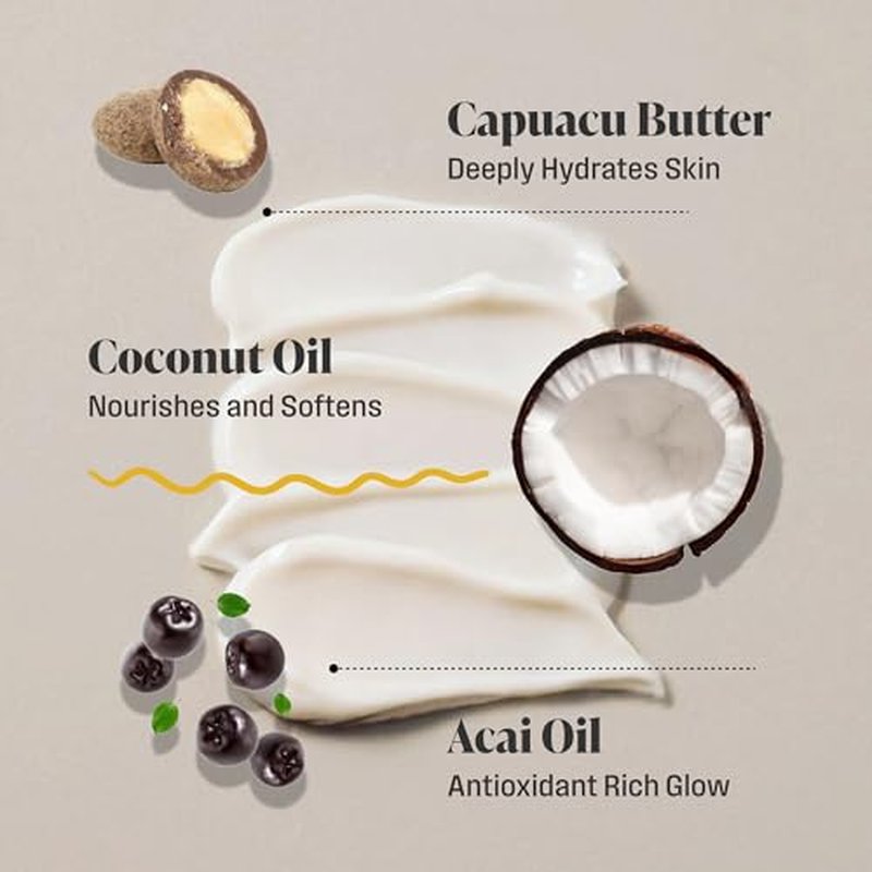 Nutrius Brazilian Body Butter Cream - Coco + Berry Bliss (2 x 6 FL OZ)