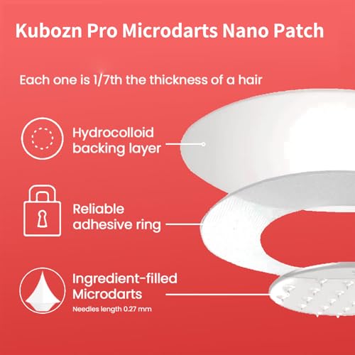 KUBOZN Pro MicroDarts Patch, Hydrocolloid with Salicylic Acid, 144 Count, Invisible Blemish Cover (1Box)