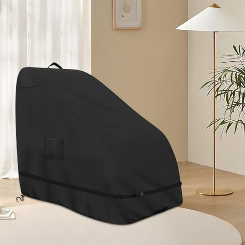 Roasivi Massage Chair Cover Waterproof Massage Chair Full Body Protector Zero Gravity Armchair Cover 420D Oxford Fabric with Drawstring and Buckle 63"L x 39.5"W x 55.5"H Black