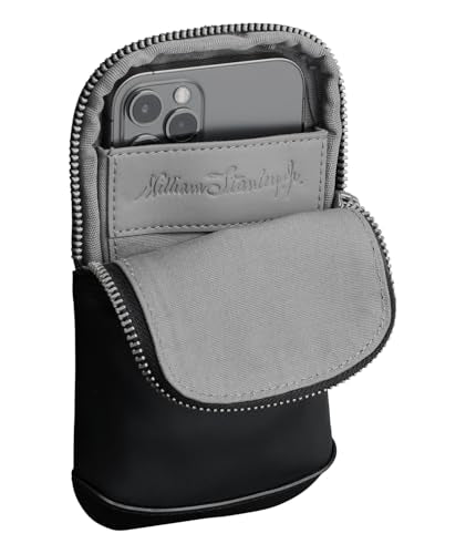 STANLEY Cross Bottle Essentials Case Midi | Phone, Wallet, Keys Holder for Water Bottle | Faux Leather Accessory Pouch for Carry All Strap | Tumbler Cup Accessories | BPA-Free | Black