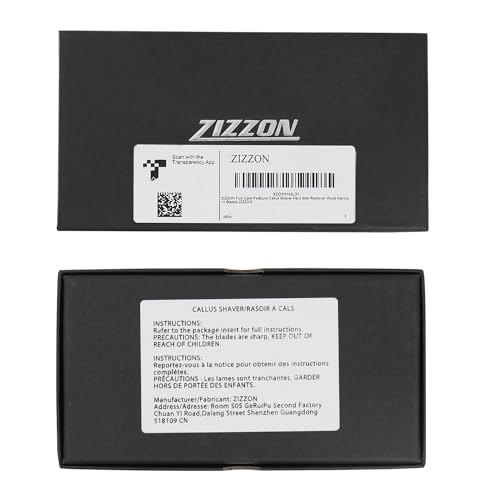 ZIZZON Foot Care Pedicure Callus Shaver Hard Skin Remover Wood Handle 10 Blades ZIZZON
