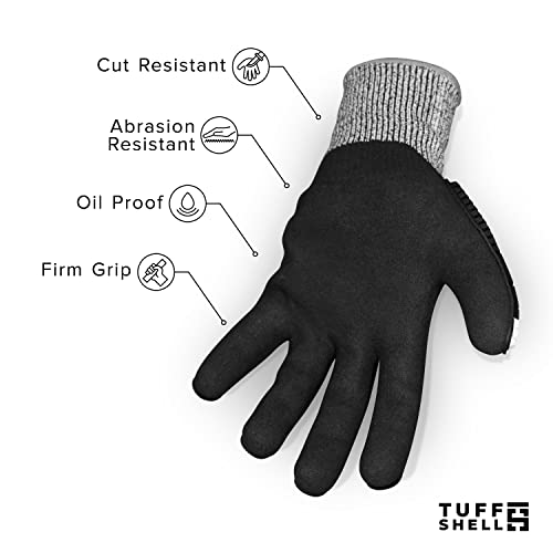 Tuff Shell Cut Resistant Lobstering Gloves, Touchscreen Capable, Crab Gloves, Diving Gloves, Lobster Diving Gloves, Spearfishing Glove (Large)