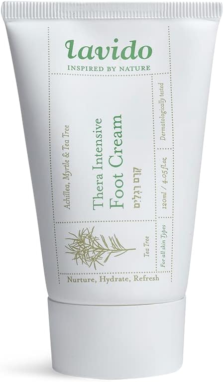 Lavido Natural Thera Intensive Foot Cream - Deodorize & Condition Dry, Cracked Skin | 4 oz (120 ml)