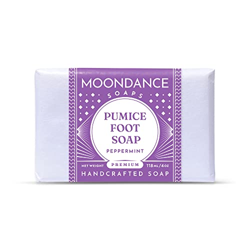 Soapsations Foot Scrub Soap - Handmade Pumice Soap with Tea Tree and Peppermint Essential Oils