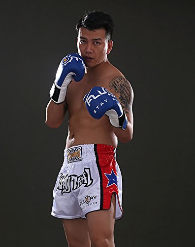 FLUORY Muay Thai Fight Shorts,MMA Shorts Clothing Training Cage Fighting Grappling Martial Arts Kickboxing Shorts Clothing