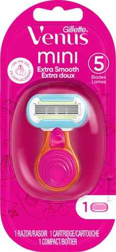 Gillette Venus Extra Smooth On The Go Razor For Women, Handle + 1 Blade Refill + 1 Travel Case, Great Addition To Your Travel Size Toiletries (Pack of 2)
