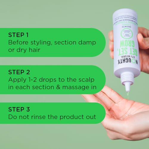 Noughty 97% Natural Get Set Grow Tonic, Leave in Treatment for Thicker and Fuller Looking Hair, 97% Natural, with Pea Complex and Hyaluronic Acid 75ml