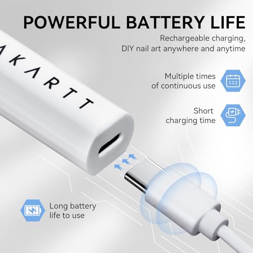 Makartt UV Nail Lamp with Stand ? Handheld UV Light for Gel Nails for Nial Tips & Gel Polish, USB Rechargeable Fast Curing Flash Cure Lamp with LCD & 2 Timers for DIY Home or Salon