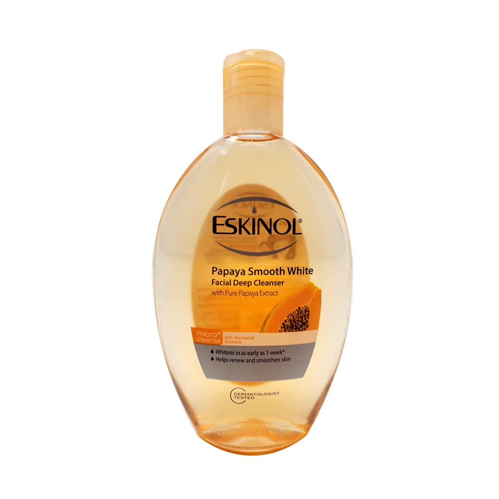Lot of 2 Eskinol Naturals Papaya Facial Cleanser 7.6 Oz - 225 ml Bottle