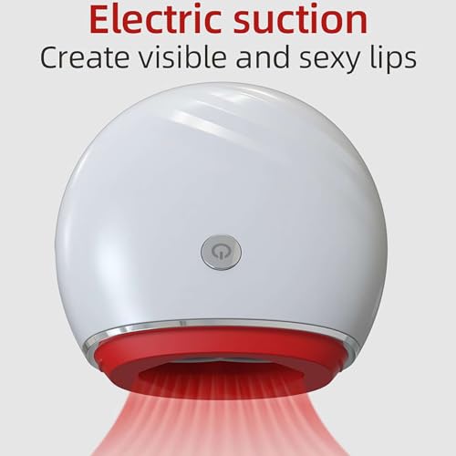Electric Lip Vacuum Plumper,Lip Plumper Device,Lip Enhancer Plumper Tool,Automatic Lip Enhancer Fuller Device,Bigger Lip Suction Plumper Tool,3 Gears Lip Augmentation Beauty Device (White)