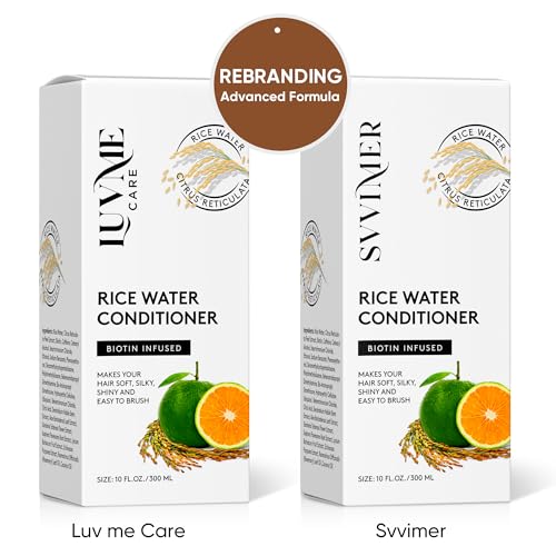 Svvimer Rice Water Hair Growth Conditioner - Thickening Conditioner with Biotin for Hair Loss and Thinning Hair - Sulfate Free for Women and Men 10 Fl Oz (Pack of 1)
