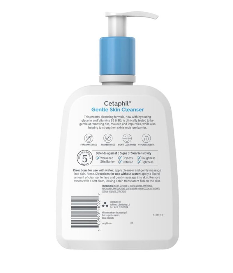 Cetaphil Gentle Skin Cleanser 20 fl oz | Hydrating Face Wash & Body Wash | Ideal For Sensitive, Dry Skin | Non-irritating | Wont Clog Pores | Fragrance-free | Soap-free | Dermatologist Recommended