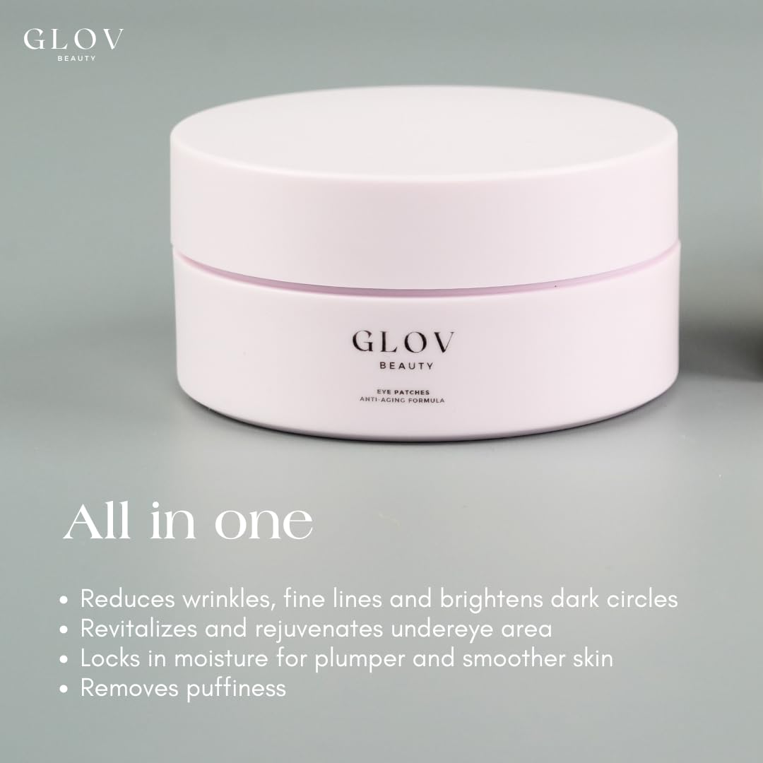 Glov Beauty Under Eye Gels - Intense Hydrating Eye Mask with Hyaluronic Acid & Collagen | 30 Pairs for Dark Circles & Puffiness