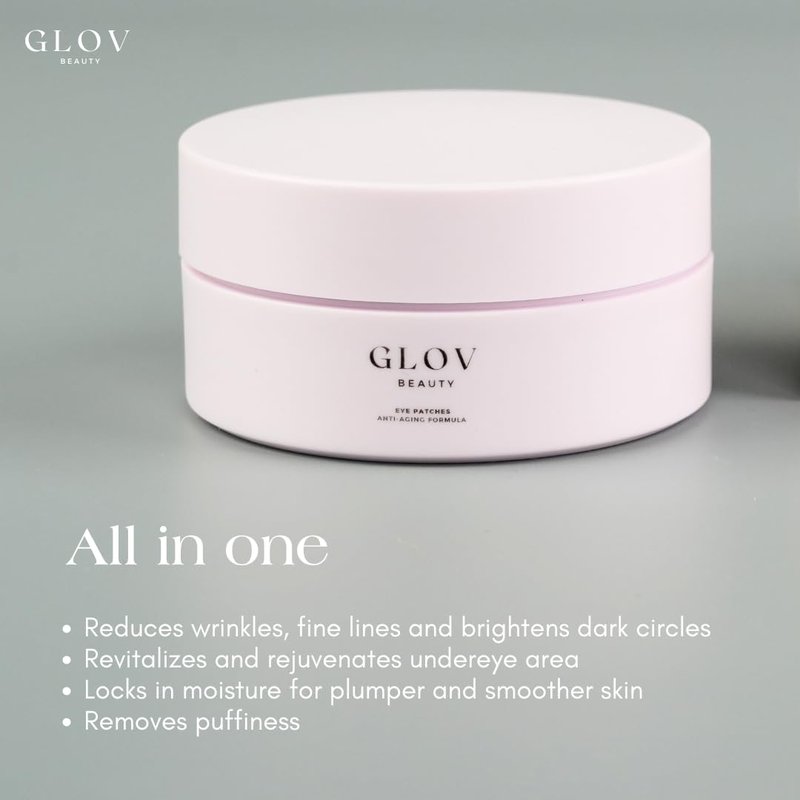 Glov Beauty Under Eye Gels - Intense Hydrating Eye Mask with Hyaluronic Acid & Collagen | 30 Pairs for Dark Circles & Puffiness