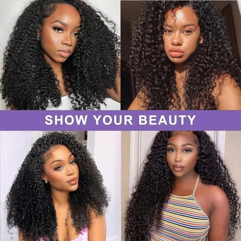 Half Wig Headband Wig 180% Density None Lace Front Headband Wigs for Black Women 3 In 1 Gluless Wigs 18 Inch