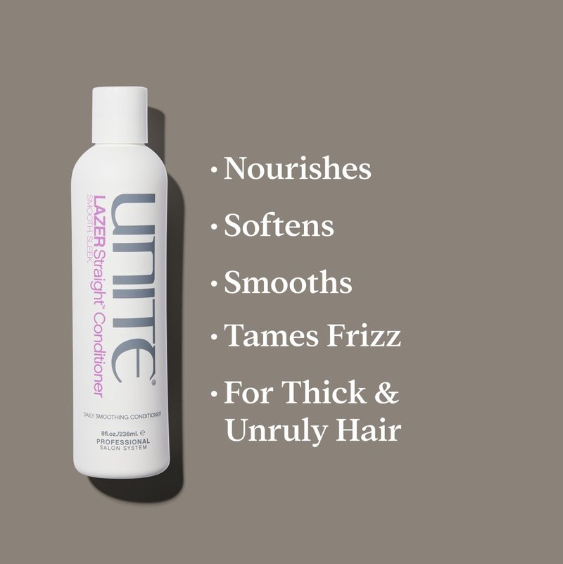 UNITE Hair – LAZER Straight Conditioner – Smoothing Conditioner to Tame Frizz, Soften & Control Thick or Unruly Hair – 8 Fl Oz