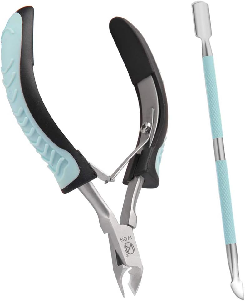 IVON Cuticle Trimmer, Non-Slip Professional Cuticle Nipper Stainless Steel Cutter