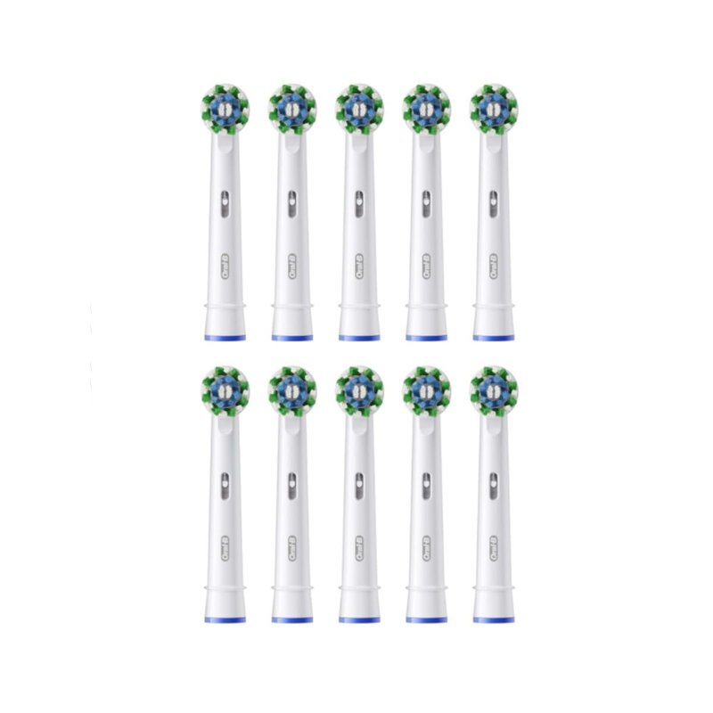 Oral-B Pro Cross Action Toothbrush Heads for Electric Toothbrush, Pack of 10, Suitable for a Post Box