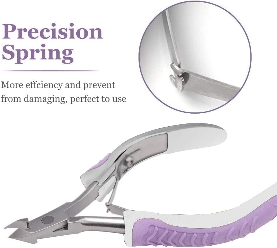 IVON Cuticle Trimmer, Non-Slip Professional Cuticle Nipper Stainless Steel Cutter