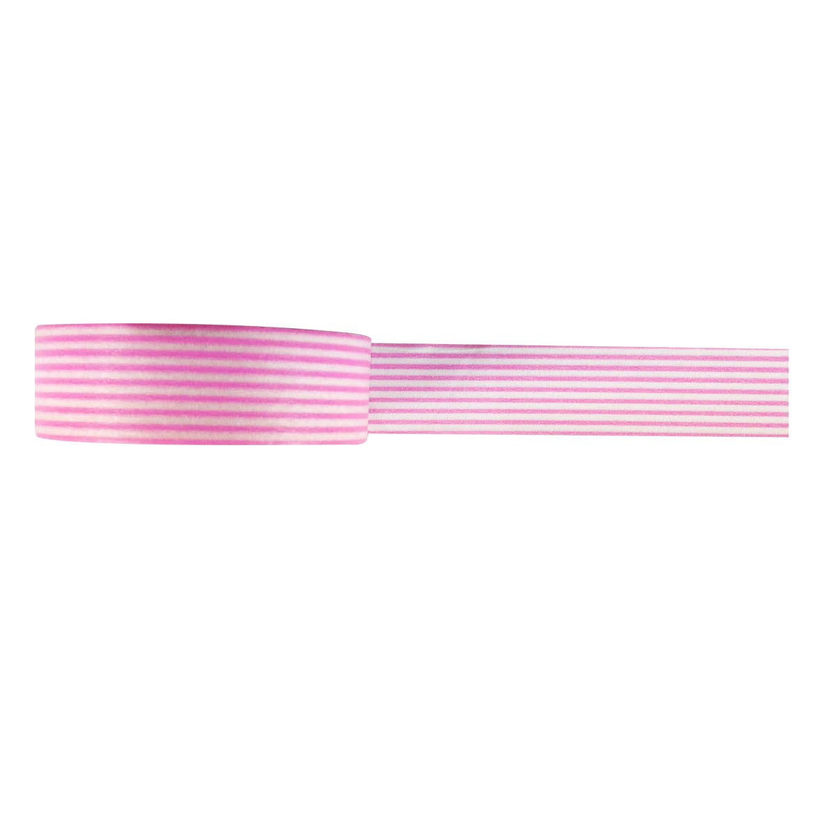 Wrapables Striped Japanese Washi Masking Tape - Pink Long Stripe