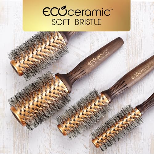 Olivia Garden EcoCeramic Soft Bristles Round Thermal Hair Brush (not electrical)