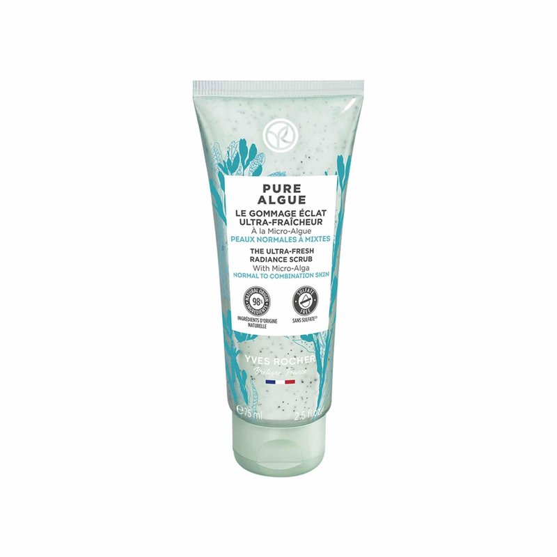 Yves Rocher Ultra Fresh Radiance Scrub – Pure Algue| Face Scrub to Exfoliate and Refresh| 2.5 fl oz