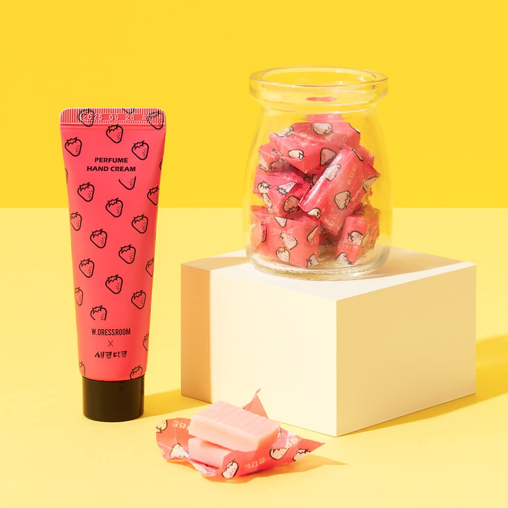 W.Dressroom Perfume Hand Cream Set – Fruity Collection (Strawberry, Lemon, Grape), Fast-Absorbing, Non-Greasy Moisturizer for Dry Hands, Travel Size - 3 × 1 fl oz
