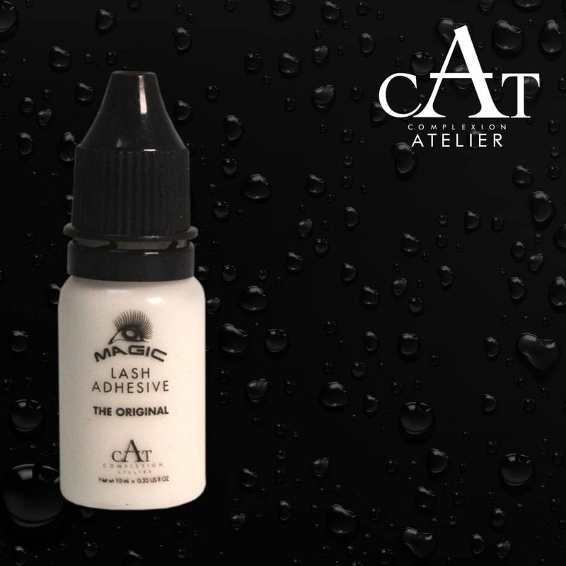 CAT Lash Adhesive, Lash Glue, 72+hr Extra Strong Long Lasting Wear Formula Waterproof Latex Free Fast Drying Eyelash Glue CAT (0.33 fl. OZ/ 10 ML)