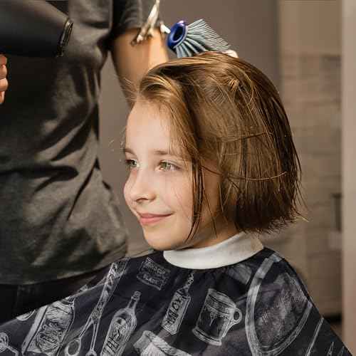 NICEMOVIC Hair Cutting Barber Cape for Men Women Kids with Neck Duster Brush and Barber Brush, Professional Barber Accessories Cleaning Supplies for Salon Haircut Styling