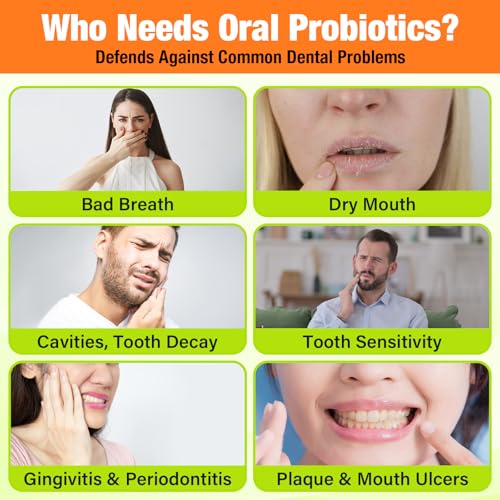 Oral Probiotics for Mouth Bad Breath Treatment for Adults, 50 Billion CFU, 19-in-1 Advanced Dental Probiotic for Teeth & Gum Restore, Fresh Breath, Dry Mouth, Gut & Overall Health - 120 Tablets
