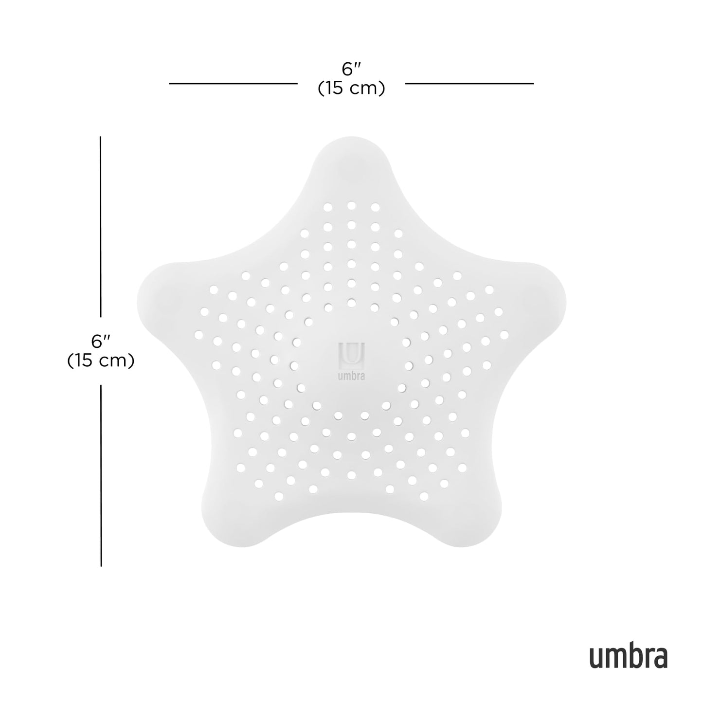 Umbra Starfish Drain Cover/Hair Catcher, White