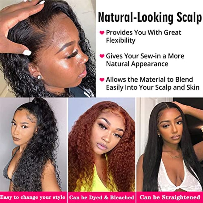 Lace Front Wigs Human Hair Wigs for Black Women 13x4 Deep Wave Human Hair Lace Front Wigs Pre Plucked with Baby Hair Wet and Wavy 150% Density Brazilian Virgin Curly Lace Frontal Wigs 22 Inch