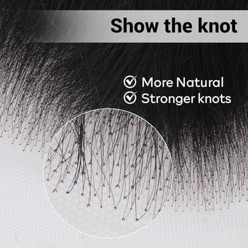 5x5 Closure Human Hair,Silky Skinlike Real Hd Lace Free Part Natural Hairline Clean 100% Human Hair Frontal Pre-Plucked Deep Wave Natural Black 18 Inch
