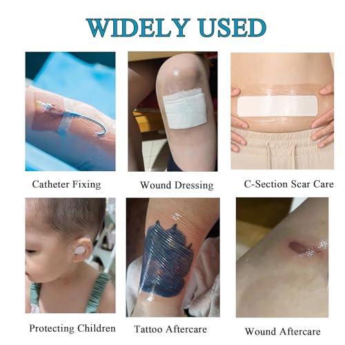 ANAMPION Tattoo Aftercare Waterproof Bandages 6"x2 Yard Second Skin Bandage Tattoo Cover Up Tape for Faster Tattoo Healing Recovery and Skin Care Protection Waterproof Bandage Transparent Film