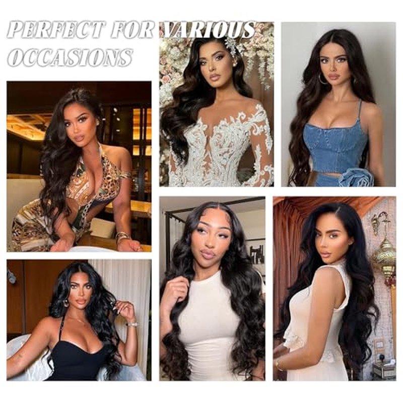 16A Raw Body Wave Bundles Human Hair 100% Human Hair Bundles,Triple Lifespan Virgin Remy Hair Extensions,Keep Texture Silky Soft After Multiple Washes (Body Wave 1 Bundle, 16 Inch)