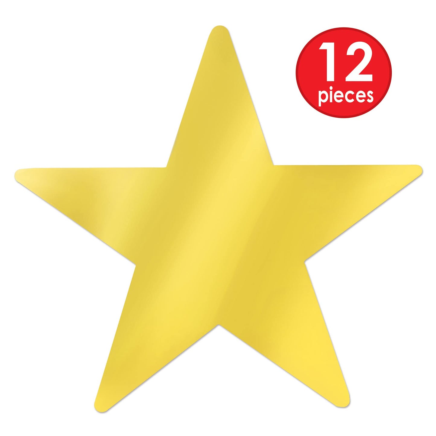 Beistle Metallic Star Cutouts (Gold)