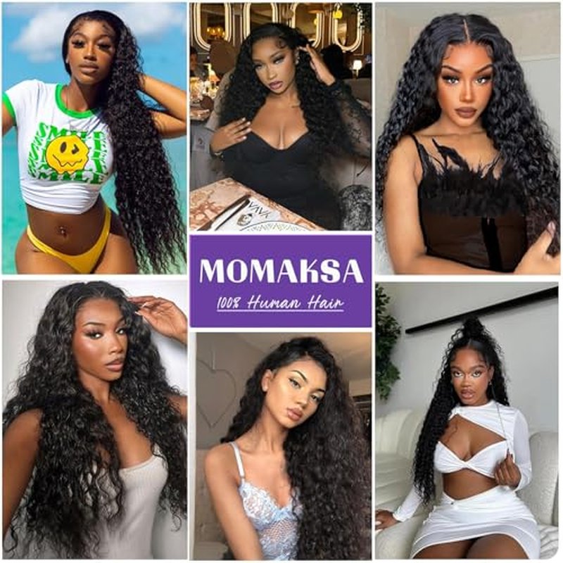 Deep Wave Lace Front Wigs Human Hair 200% Density 13x4 HD Full Lace Frontal Wigs for Women 24 Inch Glueless Deep Curly Human Hair Wig Pre Plucked Curly Wigs