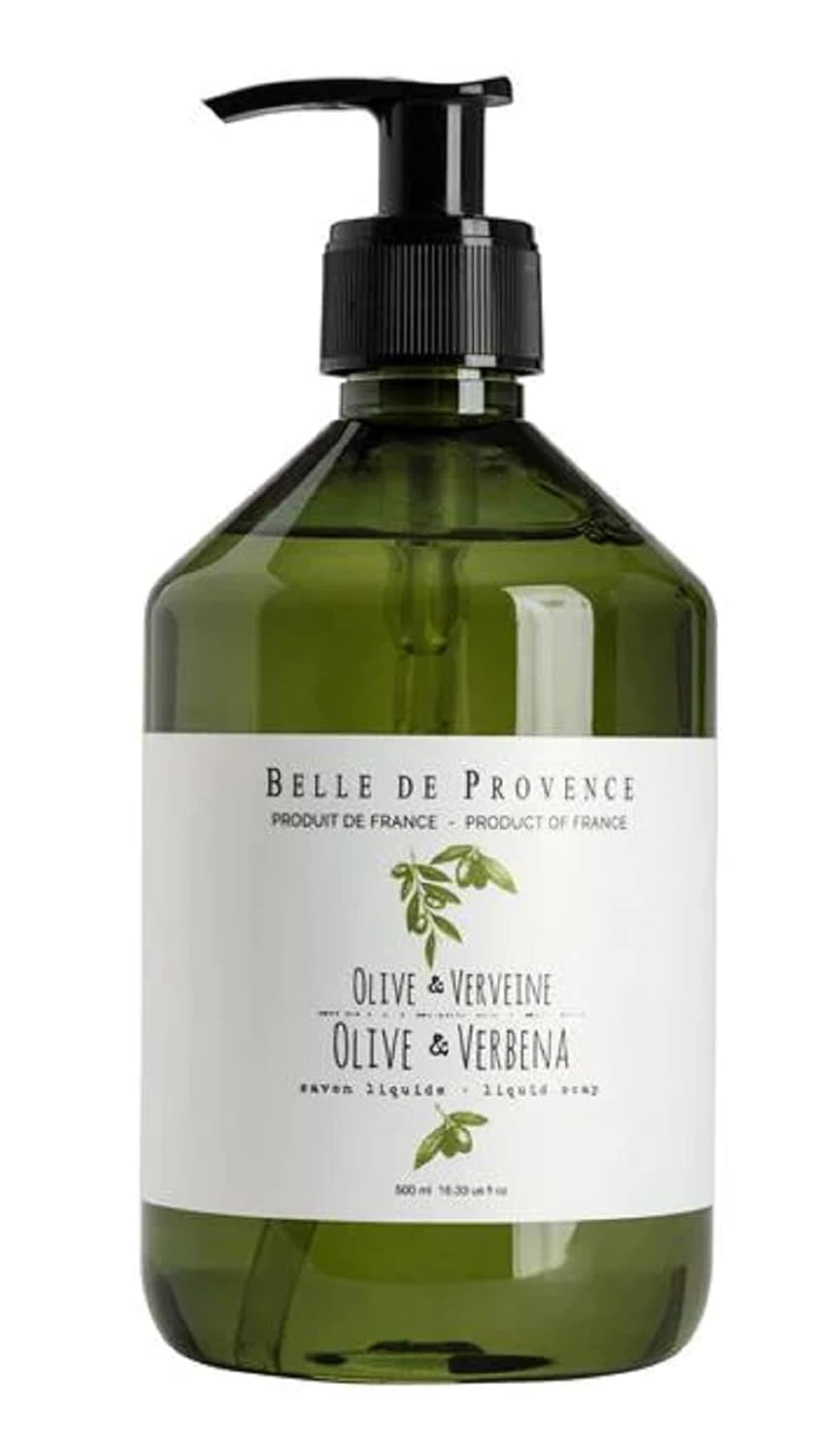 Olive & Verbena Liquid Soap - 500ml Pump Bottle for Nourishing Hand Wash