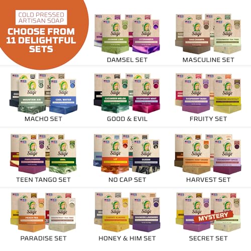 Natural Bar Soap Gift Set for Women Vegan Bath H made Cold Process Artisan with Essential Oil, Aromatic All Moisturizing Wash Soaps, Fragrant Victorian Scent (4 Pack) 1 Count (Pack of 4)