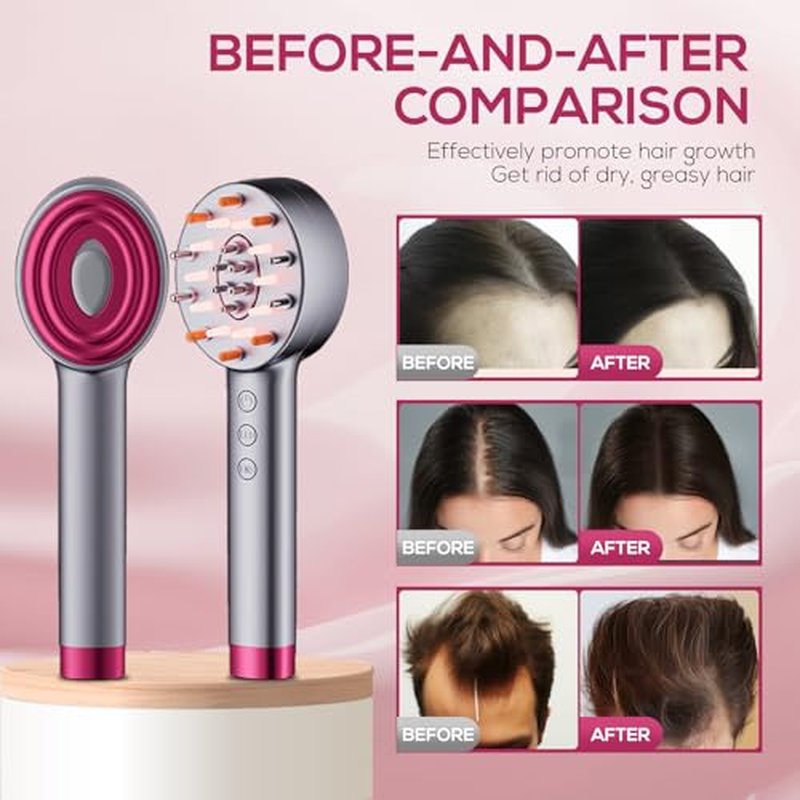 Laser Hair Growth Comb, Laser Comb Laser Hair Growth Device Electric Scalp Massager for Hair Growth,Stimulates Hair Growth Comb Brush Thinning Hair Treatment Laser Therapy Comb