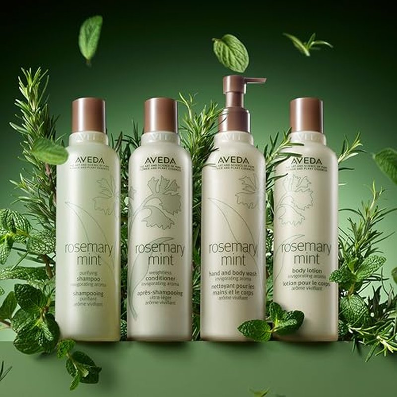 Aveda Rosemary Mint Body Lotion | Lightweight Cooling Lotion with Menthol | with Invigorating Aroma of Certified Organic Peppermint & Rosemary, 6.7 Fl Oz