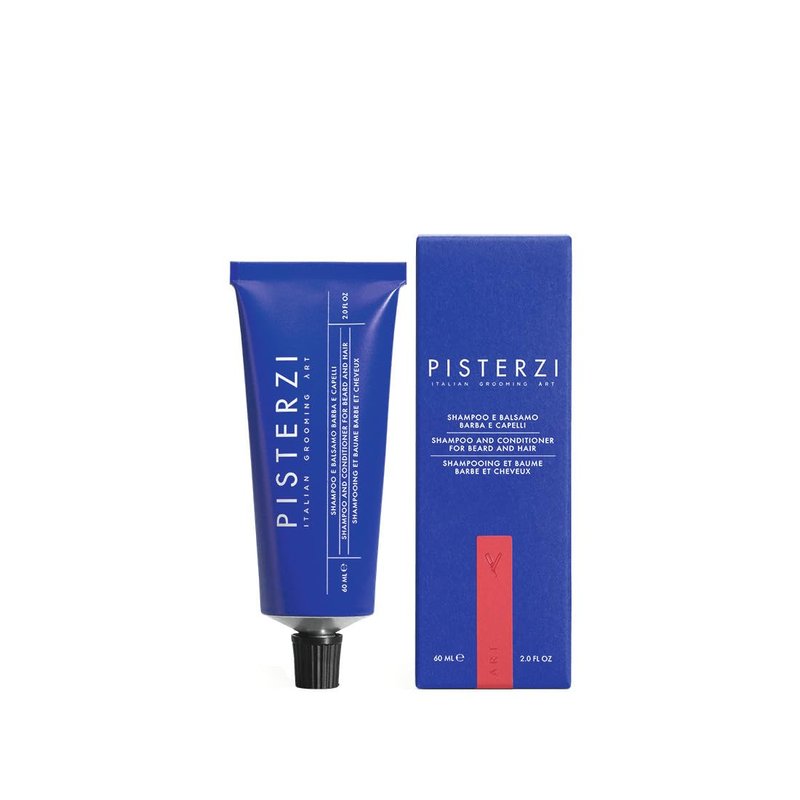 Italian Grooming Art Beard & Hair Shampoo & Conditioner - 60ml Aluminum Travel Tube